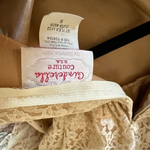 SZ 8 Girls Elegant Cream Lace Kids Dress - Picture 8 of 8